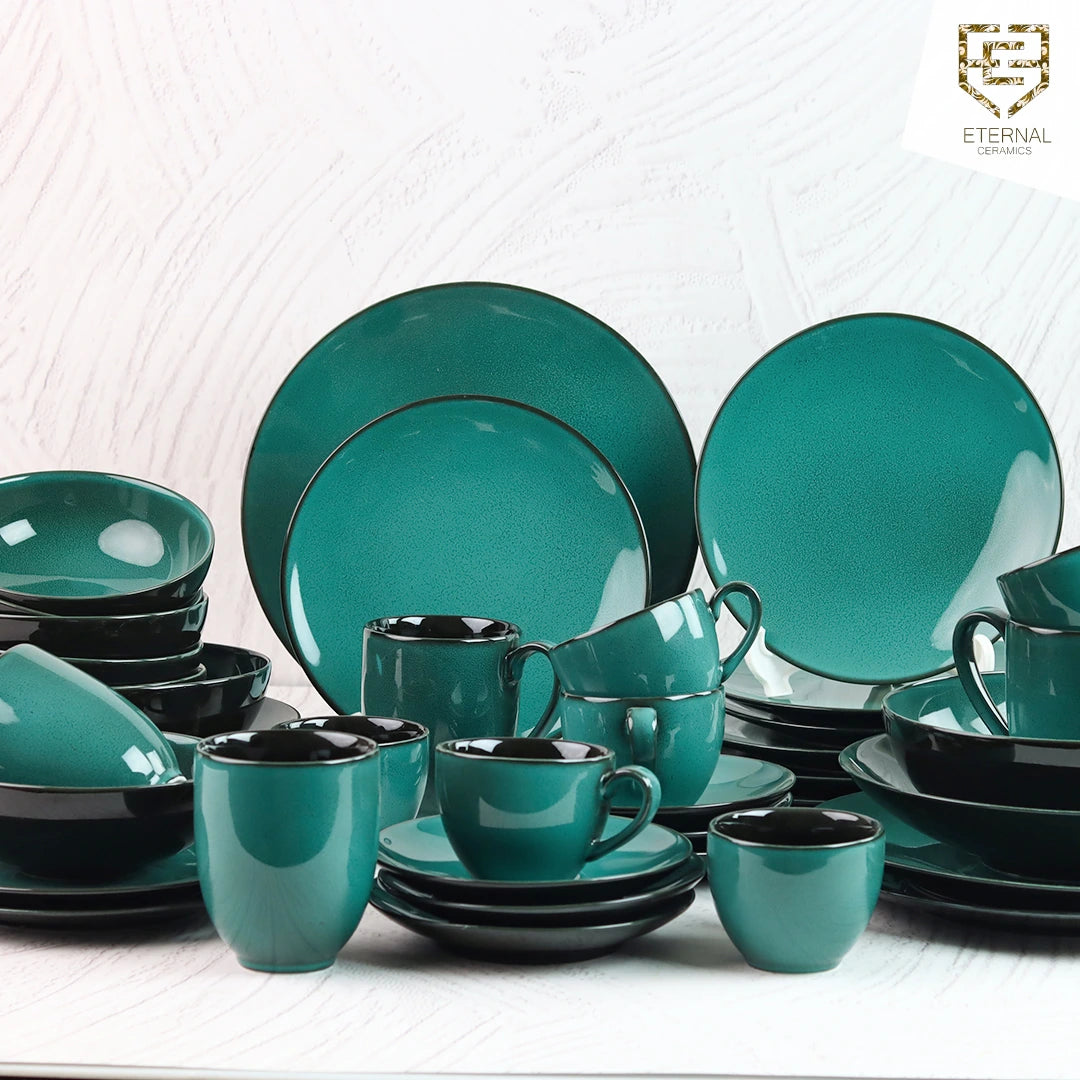 Exclusive Lamer Sea Green Dinner Set - Lamer Series (Customizable)