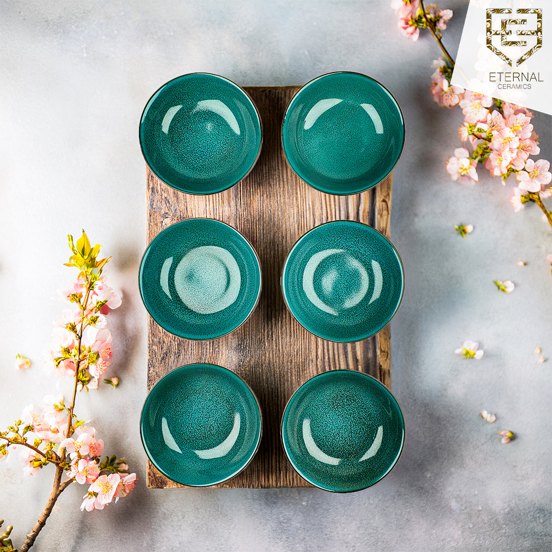 Lamer Sea Green 6 Pcs Dessert Bowl Set