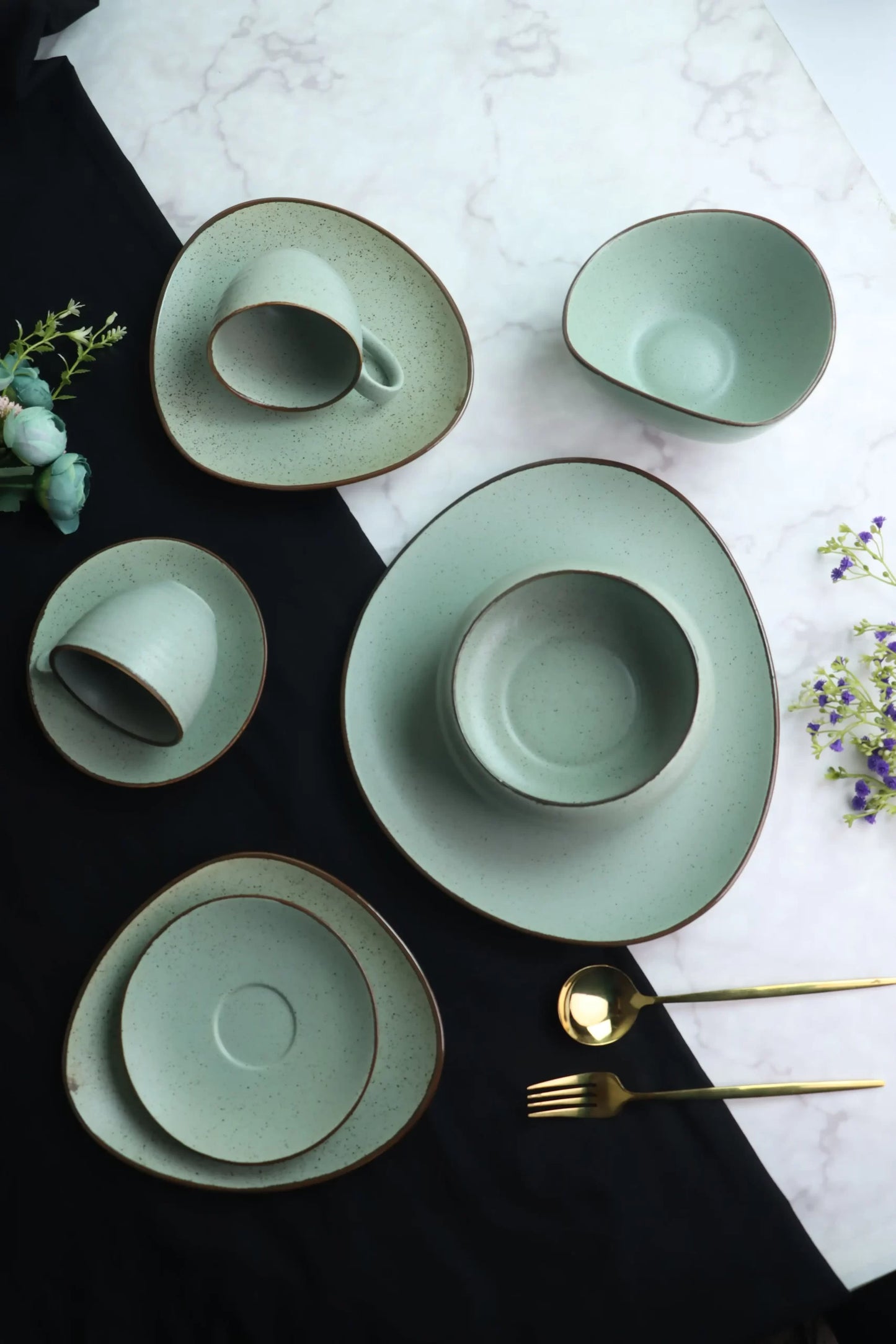 Exclusive Trigo Green 36 Pieces Dinner Set - Trigo Series