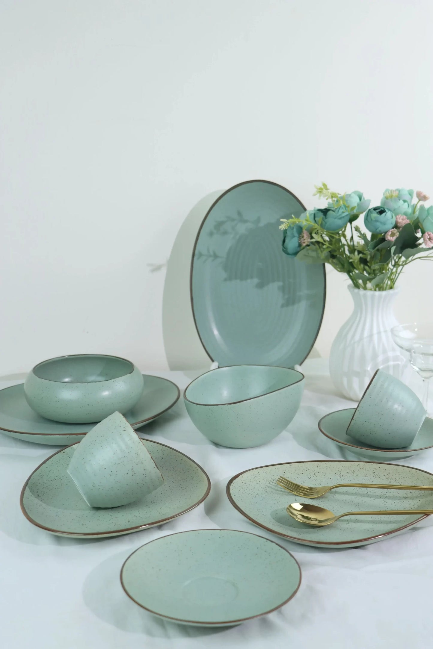 Exclusive Trigo Green 36 Pieces Dinner Set - Trigo Series