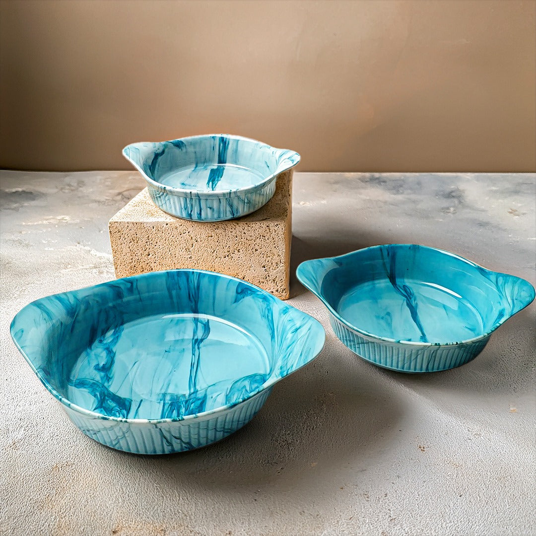 3 Pieces Marble Curry Set - (Pink)