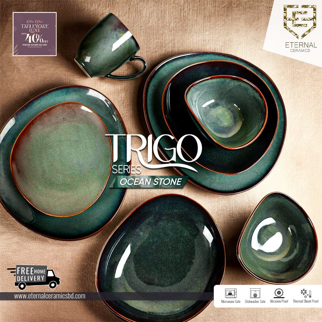 Trigo Ocean Stone 26 Pieces Dinner Set - Trigo Series