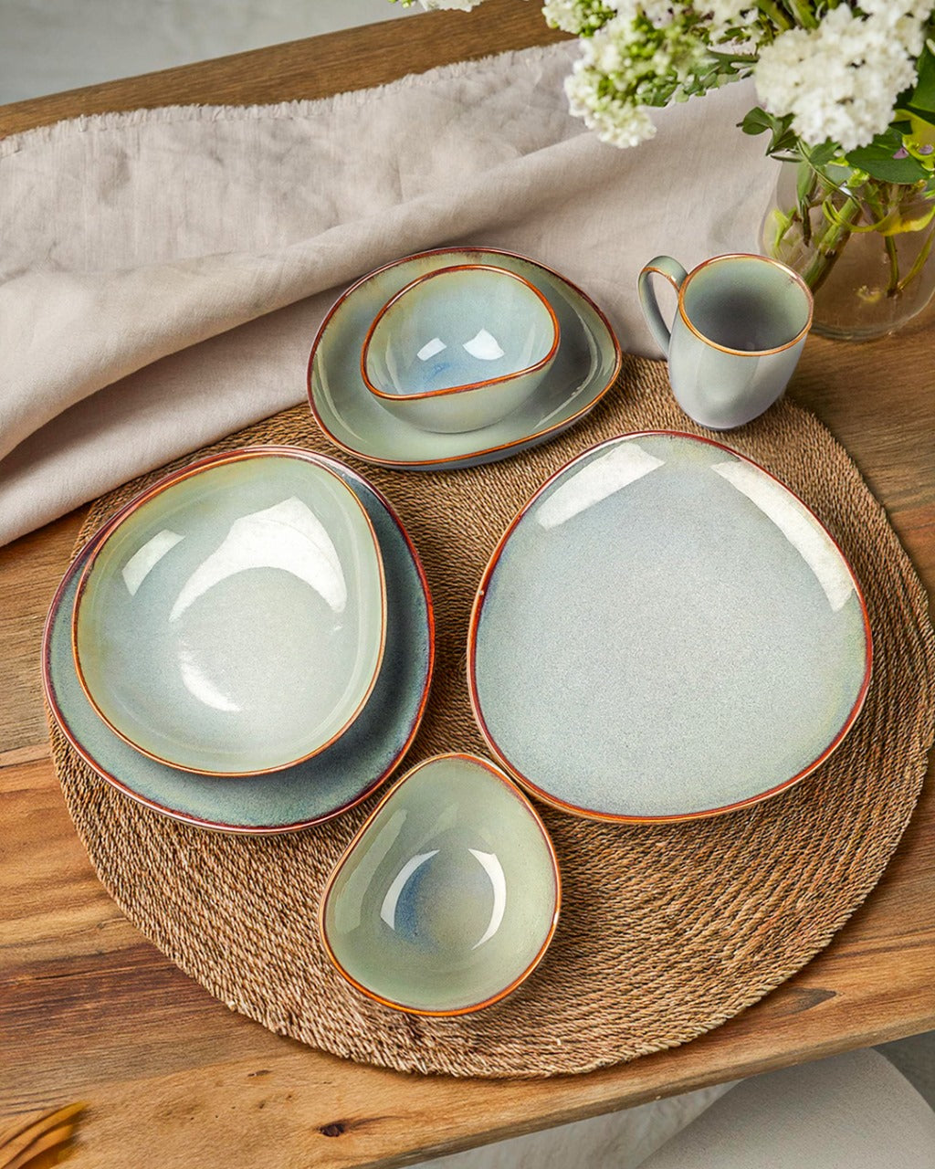 Trigo Ocean Stone 26 Pieces Dinner Set - Trigo Series