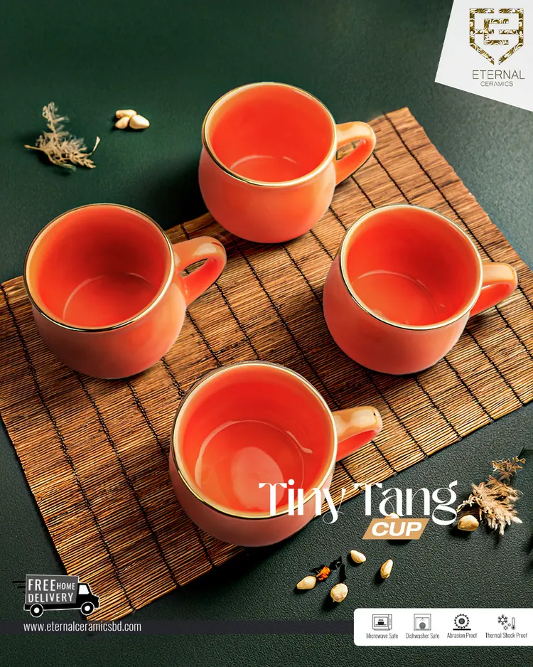 Tiny Tang 6 Pieces Cup Set (With Gold Lining)
