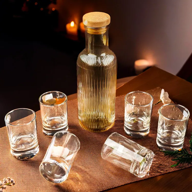6 Pieces Glass Set & 1 Litre Bottle Combo - Ramadan Offer
