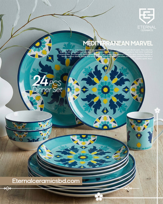 24 Pcs Dinner Set - Sunny Tide