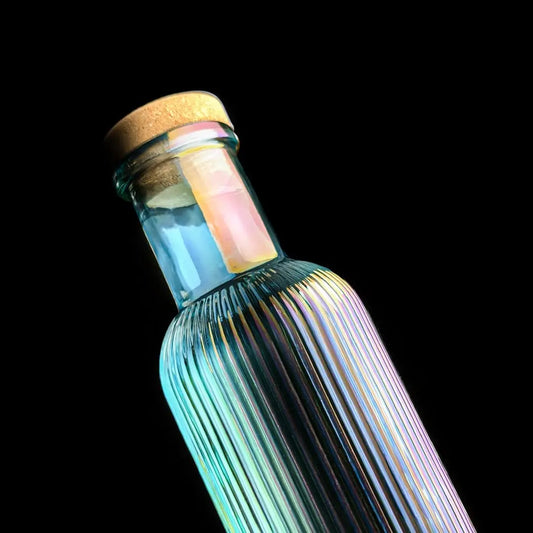 Colourful Glass Water Bottle - 1 Litre (Blue)