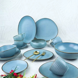 Elegant Blue Dinner Set- Trigo Series