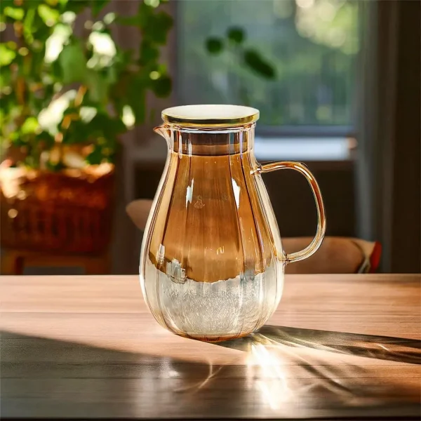 Glass Jug 1.8 Litre - Round Shape (Brown)